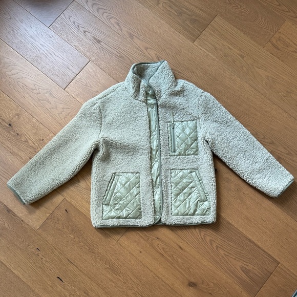 Avec Les Filles - Faux Fur Teddy Fleece Jacket - Light Sage - Size M - Like New - Picture 5 of 6